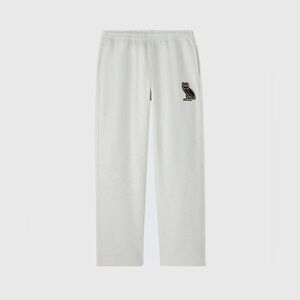 OVO SIGNATURE OPEN-HEM SWEATPANT - ASH HEATHER GREY sz L